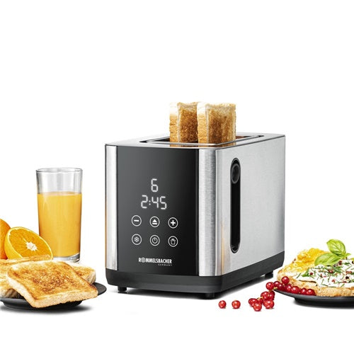 Toaster Rommelsbacher Sunny TO 850, 800W, za 2 rezini toasta, nerjaveče jeklo/črna
