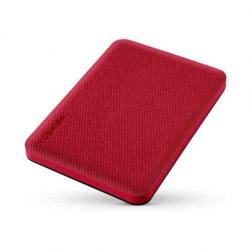 Zunanji HDD disk Toshiba Canvio Advance 4 TB rdeč, 2,5", USB 3.2 Gen 1, varnostno kopiranje