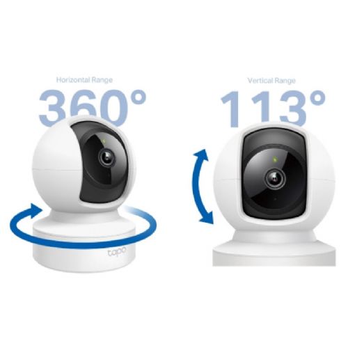 Nadzorna kamera TP-Link Tapo C212, dnevno-nočna, nagib/vrtenje, 2K 3 MP, Wi-Fi, bela