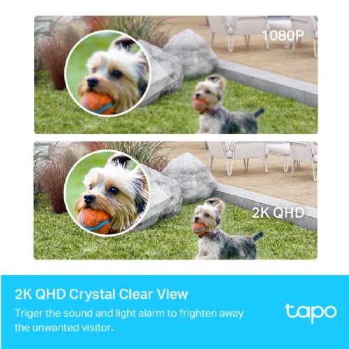 TP-LINK Tapo C420S2 3,18mm dnevna/nočna WiFi 2K QHD črno/bela brezžična zunanja nadzorna kamera 2 kom