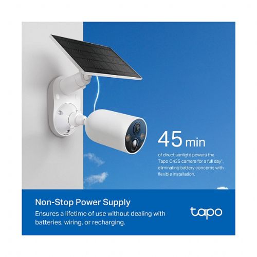 Varnostna kamera TP-Link Tapo C425 KIT(EU) brezžična, solarno napajanje, 4MP, nočni vid, IP66