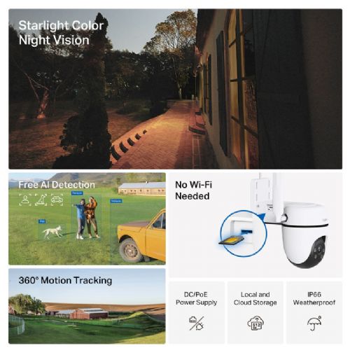 Varnostna kamera TP-LINK Tapo C501GW FHD Pan/Tilt 4G/LTE motorizirana 360° zunanja nadzorna kamera