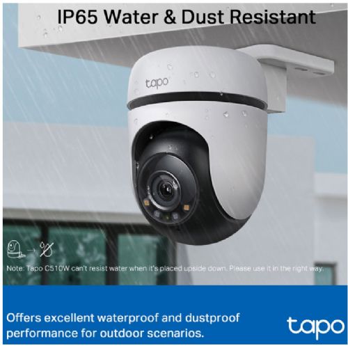 Outdoor surveillance camera TP-Link Tapo C510W, IR, 2K, IP65, 360°, Wi-Fi, white