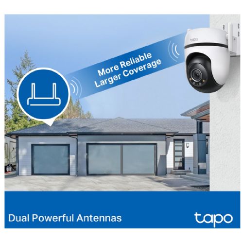 Outdoor surveillance camera TP-Link Tapo C520WS, IR, 2K, IP66, 360°, Wi-Fi, antenna, white
