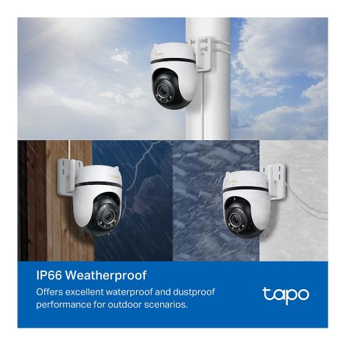 Varnostna kamera TP-Link Tapo C530WS 3K ločljivost, 360° panoramski pogled, nočni vid, Wi-Fi/Ethernet, IP66 vodoodporna