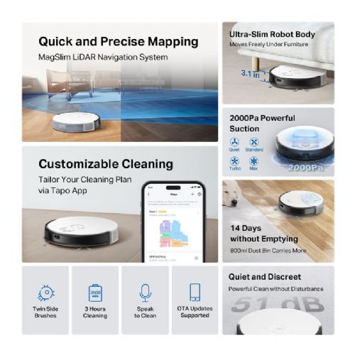 Robotski sesalnikTP-LINK Tapo RV20 LiDAR