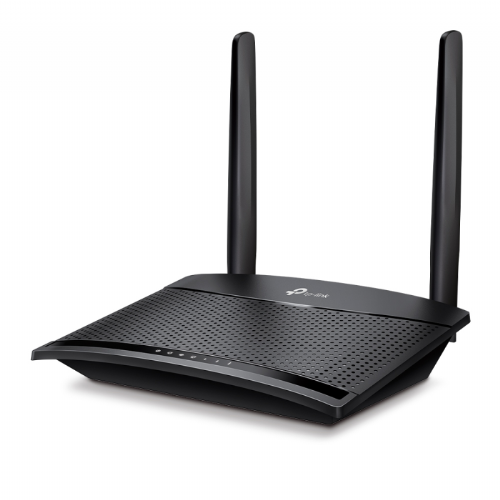 Wireless router - TP-Link TL-MR100 4G LTE Router, Wi-Fi 4 300 Mb/s, built-in modem, 2 external antennas, up to 32 devices