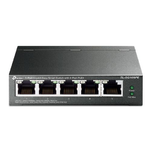 TP-LINK TL-SG105PE 5-port gigabit (4x PoE+) RJ45 Easy Smart network switch