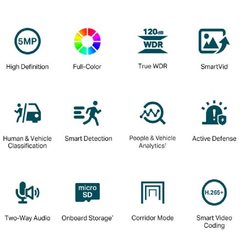 TP-LINK VIGI C450 4mm 5MP full color turret nadzorna kamera