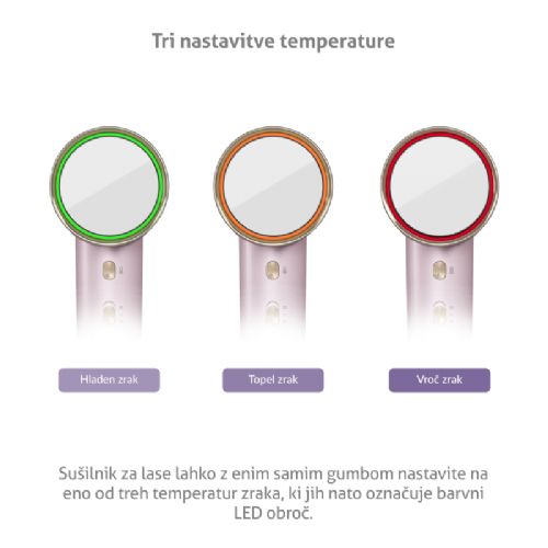 Sušilnik za lase TrueLife D6, ionizacija, tehnologija TrueLife UltraFlow, hladen zrak