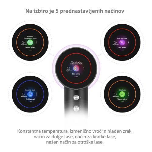 Sušilnik za lase TrueLife D9, ionizacija, difuzor, hladen zrak