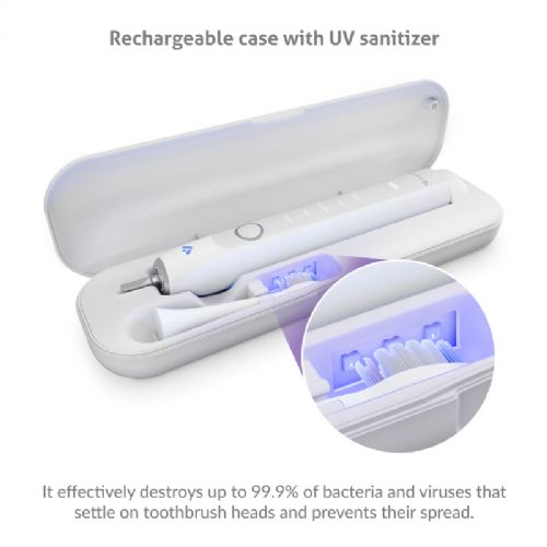 Sonična zobna ščetka TrueLife SonicBrush Clean70 UV, 90.000 gibov/min, 5 načinov, SmartPressure senzor, UV sterilizacija, do 70 dni delovanja, USB-C