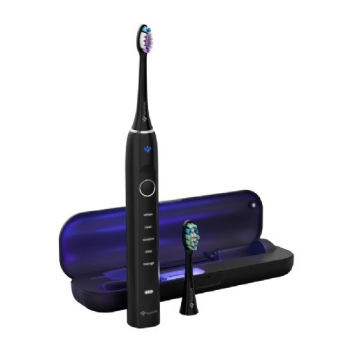 Sonična zobna ščetka TrueLife SonicBrush Clean70 UV Black, 90.000 gibov/min, 5 načinov, SmartPressure senzor, UV sterilizacija, do 70 dni delovanja, USB-C, črna