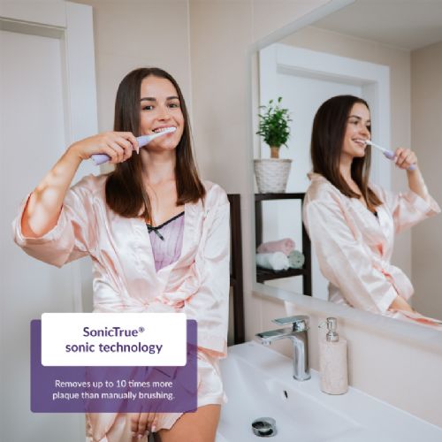 Električna zobna ščetka TrueLife SonicBrush Compact Lavender, 70.000 gibov/min, 4 načini, 30 dni baterije