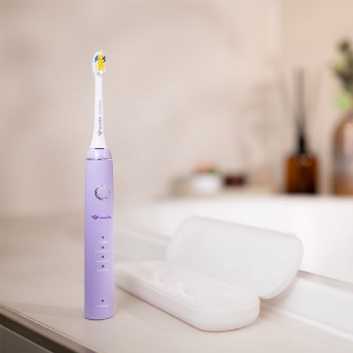 Električna zobna ščetka TrueLife SonicBrush Compact Lavender, 70.000 gibov/min, 4 načini, 30 dni baterije
