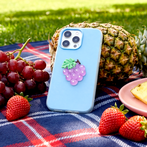 Onasi Tutti Frutti 2in1 phone case for Samsung Galaxy A36 blue, double-layer protection, frosted effect, improved grip, 3D fruit motif