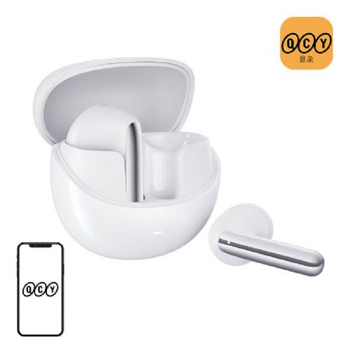Slušalke TWS QCY AilyBuds Pro HT10, ANC (bele)