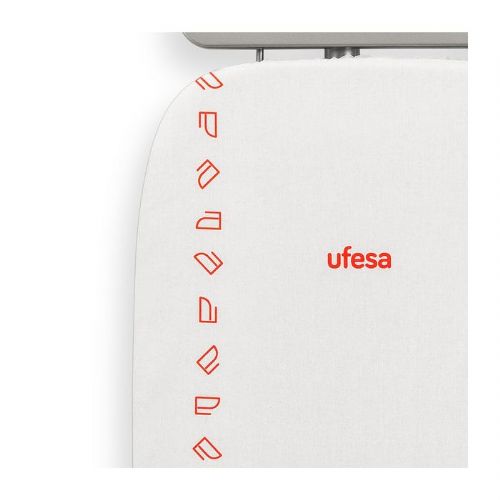 Ufesa Splash ironing board 110×34 cm, adjustable height 80–94 cm, metal mesh surface, iron stand, 100% cotton cover