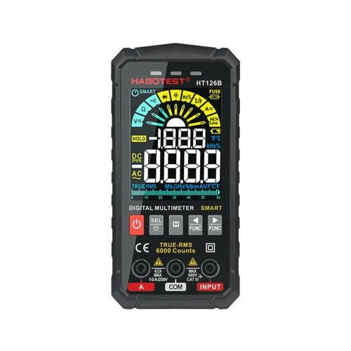 Universal color LCD digital multimeter HT126B + LED flashlight
