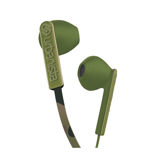 URBANISTA SAN FRANCISCO wired headphones with microphone, Green Camo (military green)