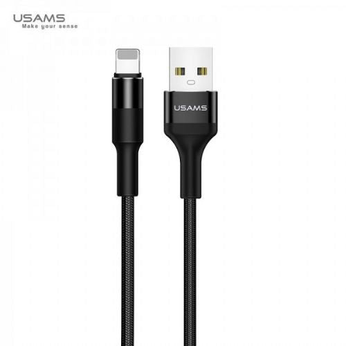 USAMS data cable SJ220 Lightning 2A length 1.2 m - braided nylon black