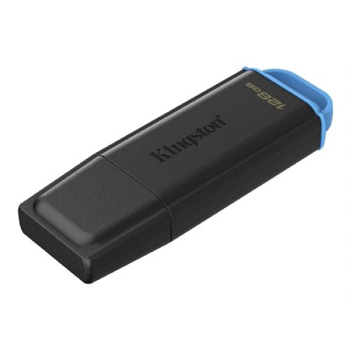 USB 128GB Kingston DataTraveler Exodia black/blue, USB-A 3.2 Gen 1, cap, key loop, compatible with Windows/macOS/Linux