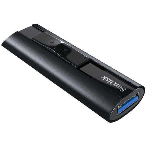 USB 512GB SanDisk Extreme PRO črn, USB-A 3.2 Gen 1, do 420 MB/s, zaščita z geslom, aluminijasto ohišje