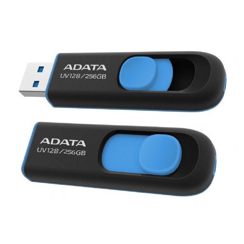 USB ključek Adata Dash Drive UV128 256 GB (črn/moder, USB-A 3.2 Gen 1)