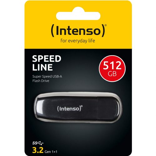 USB ključek Intenso Speed Line 512 GB (črn, USB-A 3.2 Gen 1)