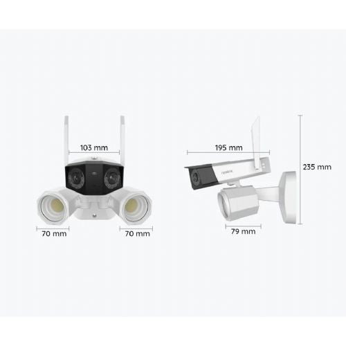 Varnostna kamera Reolink Floodlight Series F750W, IP66, UHD, črna/bela