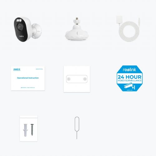 Varnostna kamera Reolink Lumius Series E430 4MP, Wi-Fi, zaznavanje oseb/vozil, dvosmerni zvok, IP65, bela
