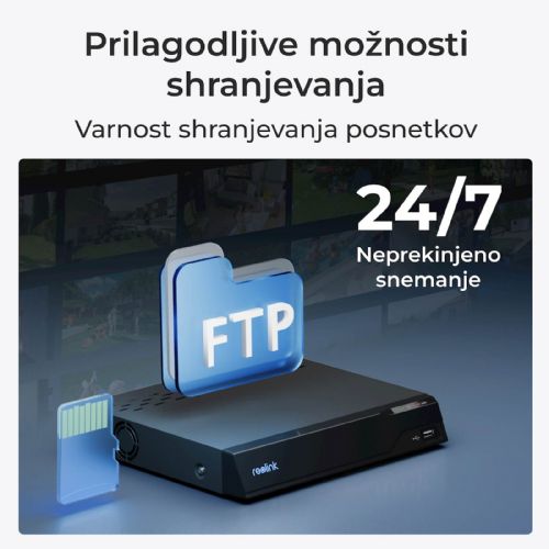 Varnostna kamera Reolink P434 Dome 4K, dvosmerni zvok, nočni vid, PoE, zaznavanje oseb/vozil, IP66 (bela/črna)