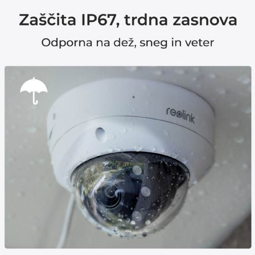 Varnostna kamera Reolink P437 4K 8MP, PoE, optična povečava 5x, zaznavanje oseb in vozil, IP67/IK10