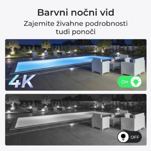 Varnostna kamera Reolink TrackMix P760 bela, 8MP, PoE, IP65, zunanja uporaba