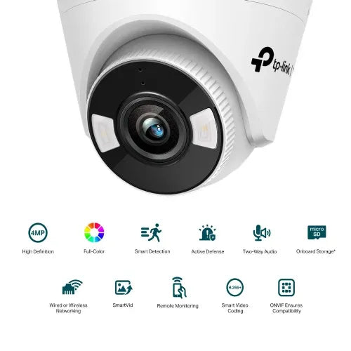 TP-Link VIGI C440 4MP QHD security camera, 2.8mm, day/night color vision, PoE, white