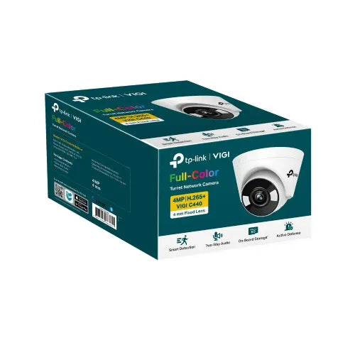 TP-Link VIGI C440 4MP QHD security camera, 2.8mm, day/night color vision, PoE, white
