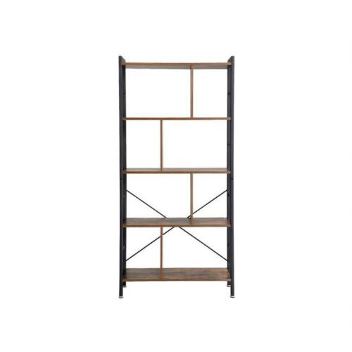 VASAGLE 4-Tier Universal Bookshelf, Rustic Brown