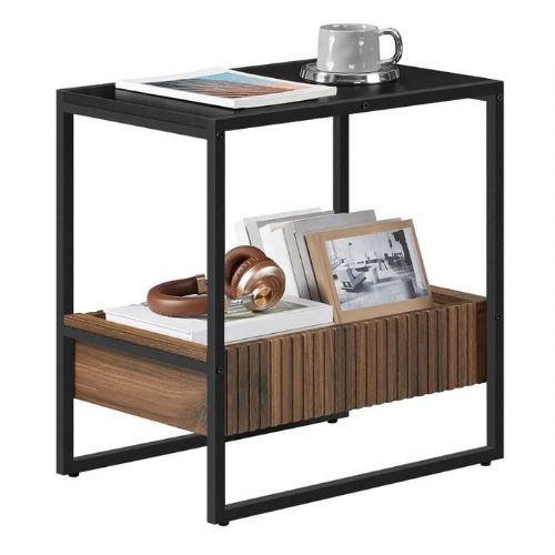 VASAGLE side table, rustic brown