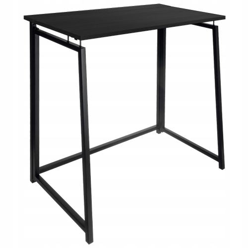 Ruhhy multifunctional folding wooden table, 80 × 75 × 40 cm, MDF, metal frame, black
