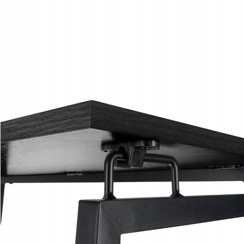 Ruhhy multifunctional folding wooden table, 80 × 75 × 40 cm, MDF, metal frame, black