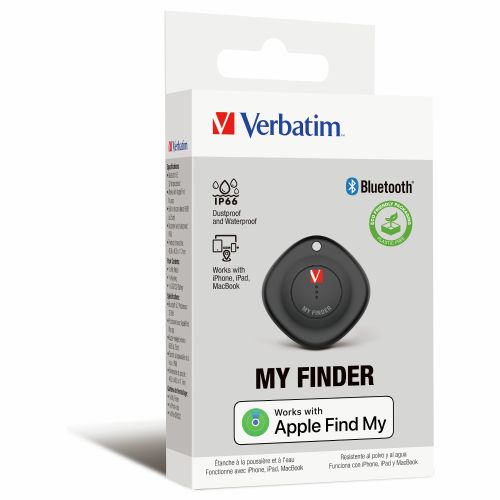Pametni iskalnik Verbatim My Finder črna, Bluetooth 5.2, NFC, IP66, zamenljiva baterija