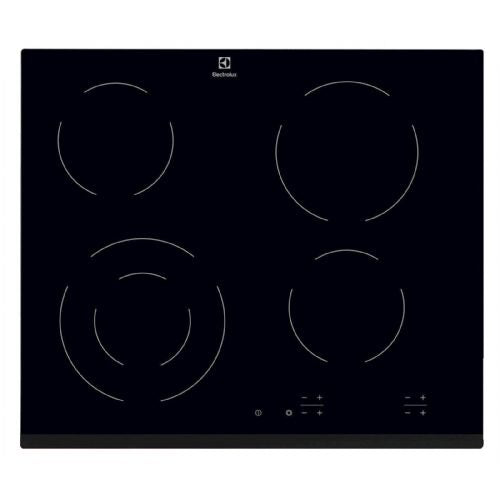 Steklokeramična kuhalna plošča Electrolux EHF6241FOK, 4 kuhališča, črna