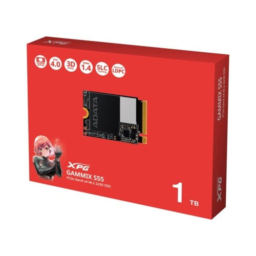 Vgradni SSD Adata XPG GAMMIX S55 1 TB (črn, PCIe 4.0 x4, NVMe 1.4, M.2 2230)