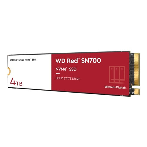 Vgradni SSD WD Red SN700 4 TB, PCIe 3.0 x4, NVMe, M.2 2280, branje 3.400 MB/s, pisanje 3.100 Mb/s