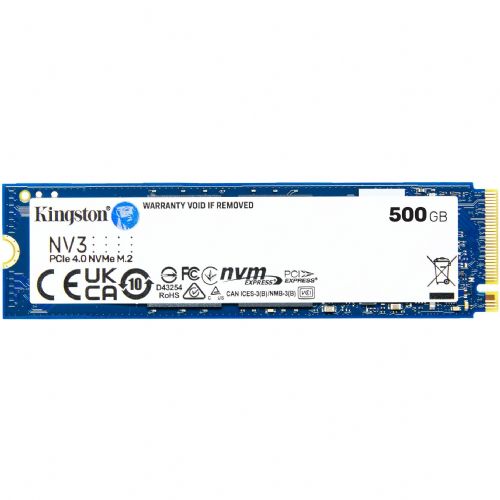Vgradni SSD Kingston NV3 500 GB PCIe 4.0 x4, NVMe, M.2 2280, branje 5.000 Mb/s, pisanje 3.000 Mb/s