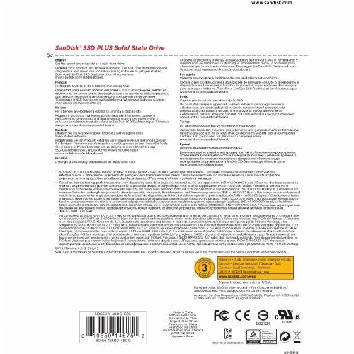 Vgradni SSD SanDisk SSD Plus 480 GB (SATA 6 Gb/s, 2,5")