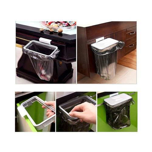 Hanging door bag holder - trash can