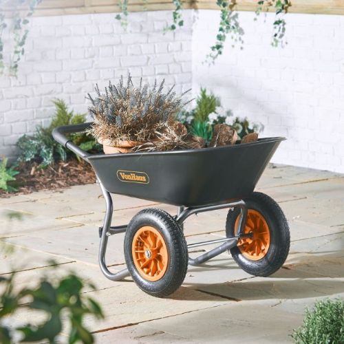 VonHaus Two-Wheel Wheelbarrow 78L