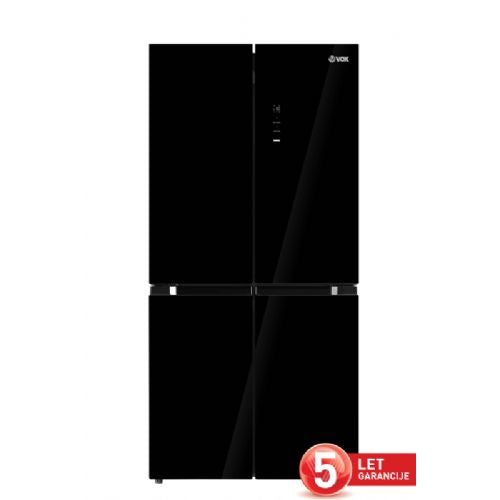 Ameriški hladilnik VOX MD 6110 BG E, 4-vratni, razred E, 305 + 169 L, No-frost tehnologija, črne barve