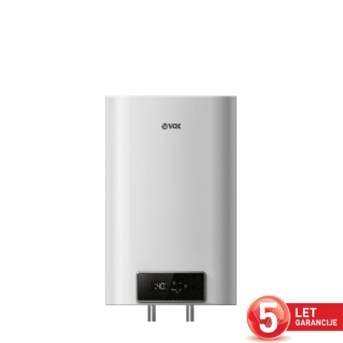 Electric water heater VOX WH50EFT2, 47 L, energy class B, TOUCH display, BoostHeating 2000 W, dry heater, white